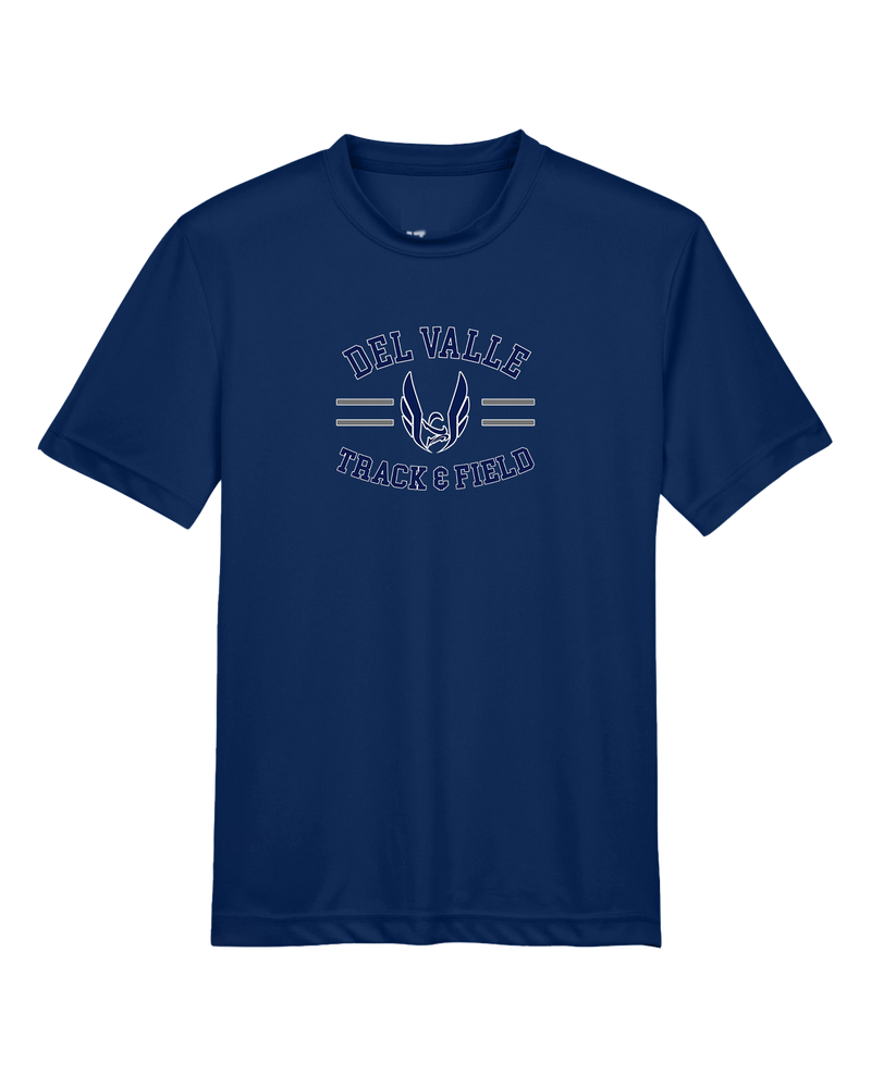 Del Valle HS Track and Field Curve - Youth Performance T-Shirt
