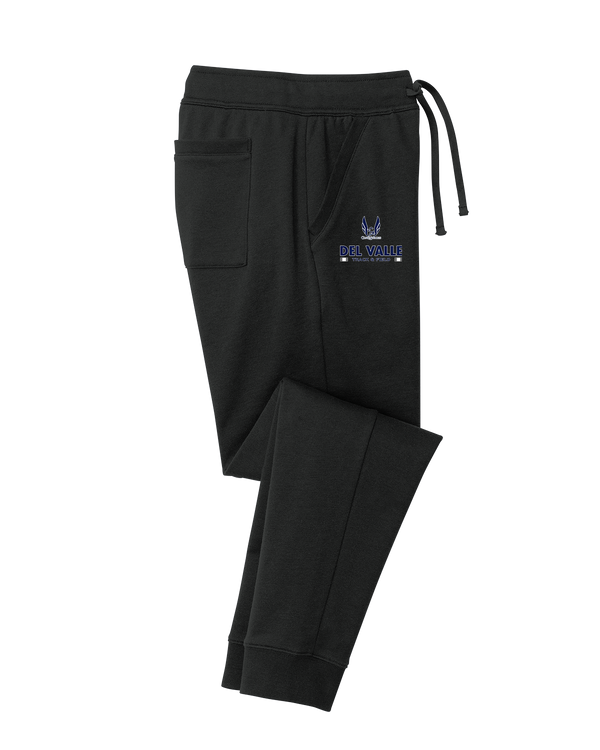 Del Valle HS Track and Field Stacked - Cotton Joggers