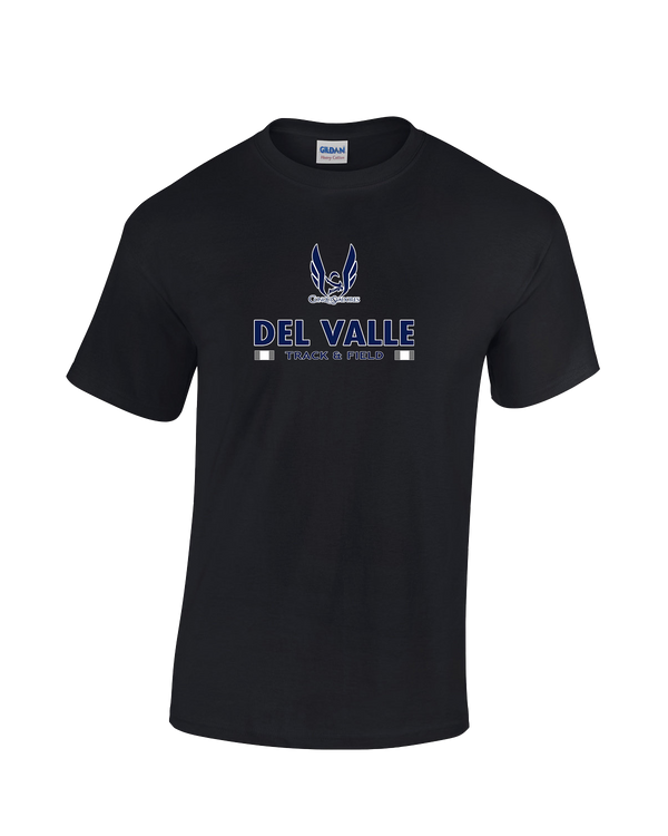 Del Valle HS Track and Field Stacked - Cotton T-Shirt
