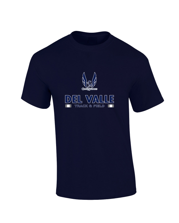 Del Valle HS Track and Field Stacked - Cotton T-Shirt