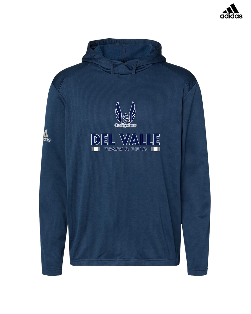 Del Valle HS Track and Field Stacked - Adidas Men's Hooded Sweatshirt