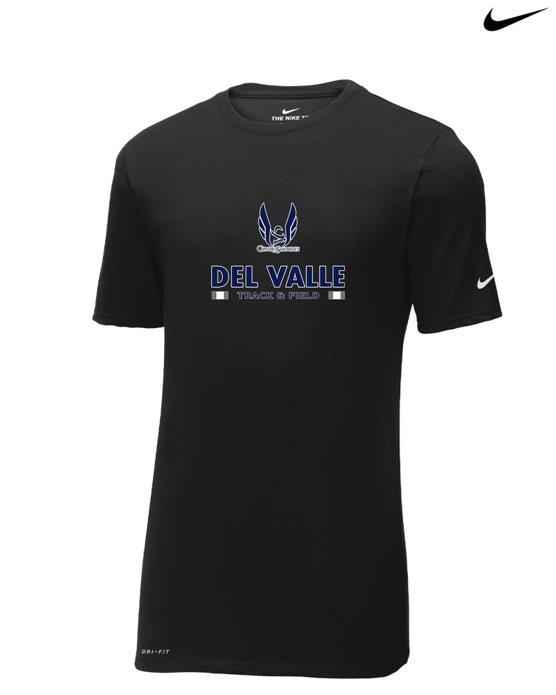 Del Valle HS Track and Field Stacked - Nike Cotton Poly Dri-Fit