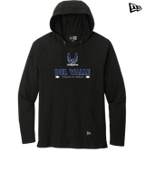 Del Valle HS Track and Field Stacked - New Era Tri Blend Hoodie
