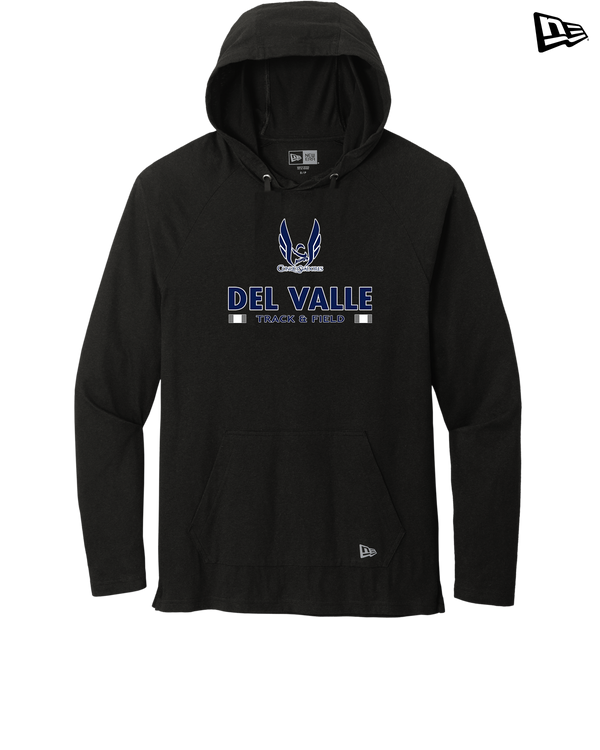 Del Valle HS Track and Field Stacked - New Era Tri Blend Hoodie