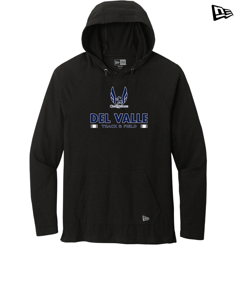 Del Valle HS Track and Field Stacked - New Era Tri Blend Hoodie