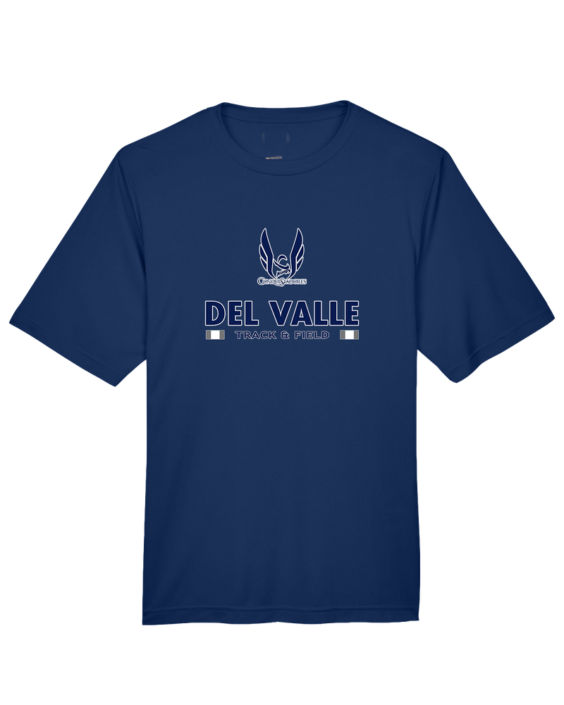 Del Valle HS Track and Field Stacked - Performance T-Shirt