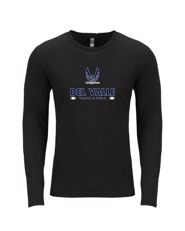 Del Valle HS Track and Field Stacked - Tri Blend Long Sleeve