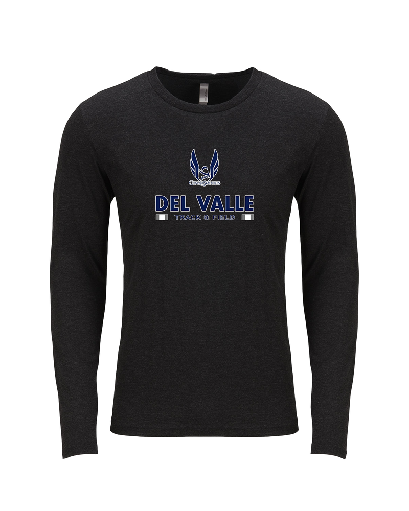 Del Valle HS Track and Field Stacked - Tri Blend Long Sleeve
