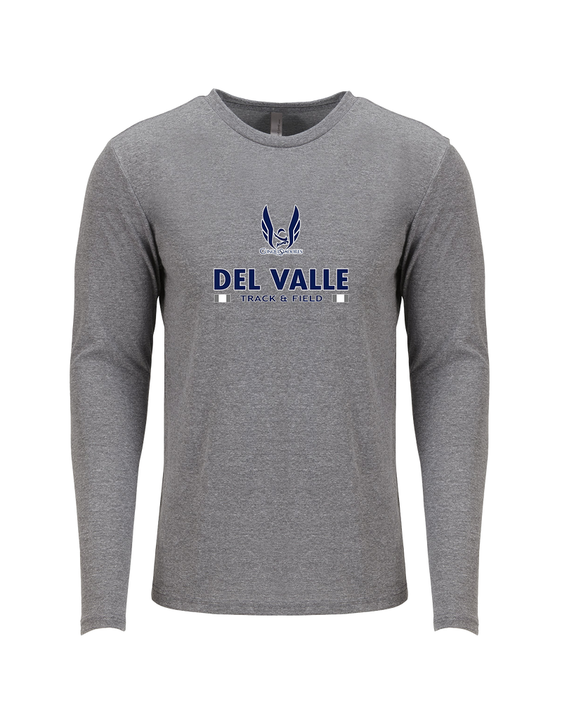 Del Valle HS Track and Field Stacked - Tri Blend Long Sleeve