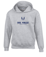 Del Valle HS Track and Field Stacked - Cotton Hoodie