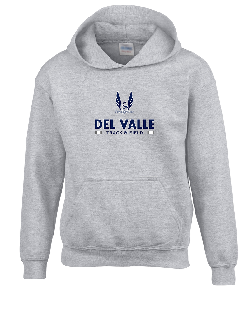 Del Valle HS Track and Field Stacked - Cotton Hoodie