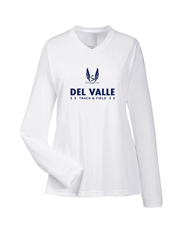 Del Valle HS Track and Field Stacked - Womens Performance Long Sleeve
