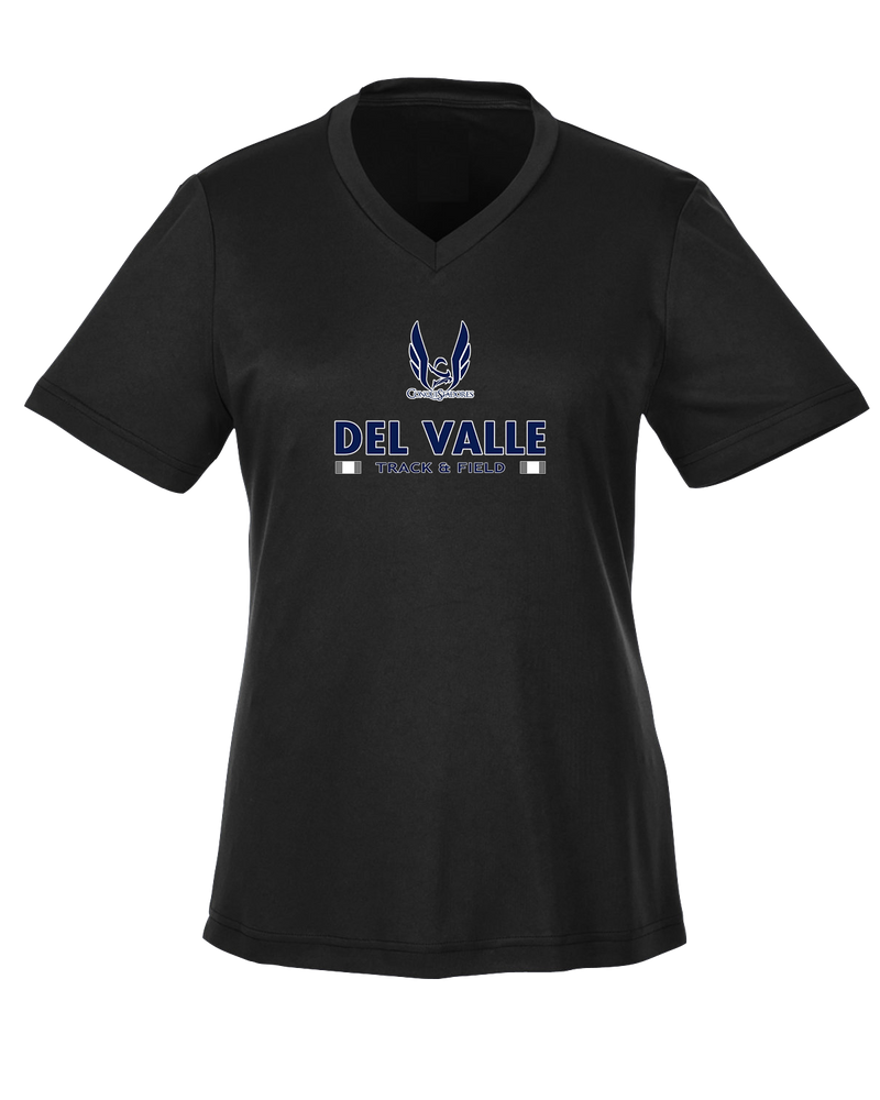Del Valle HS Track and Field Stacked - Womens Performance Shirt