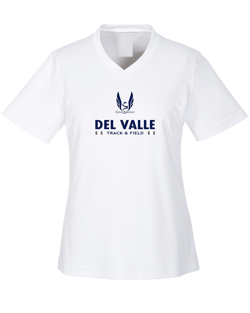 Del Valle HS Track and Field Stacked - Womens Performance Shirt