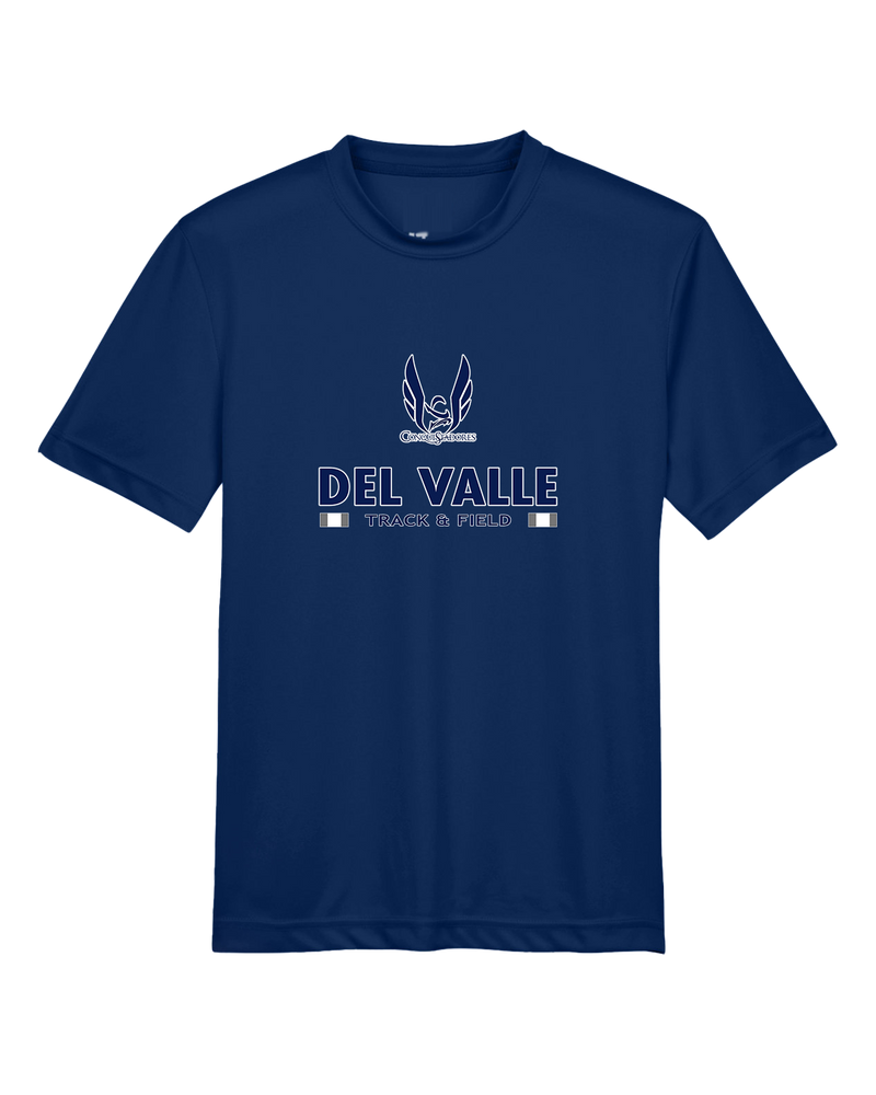 Del Valle HS Track and Field Stacked - Youth Performance T-Shirt