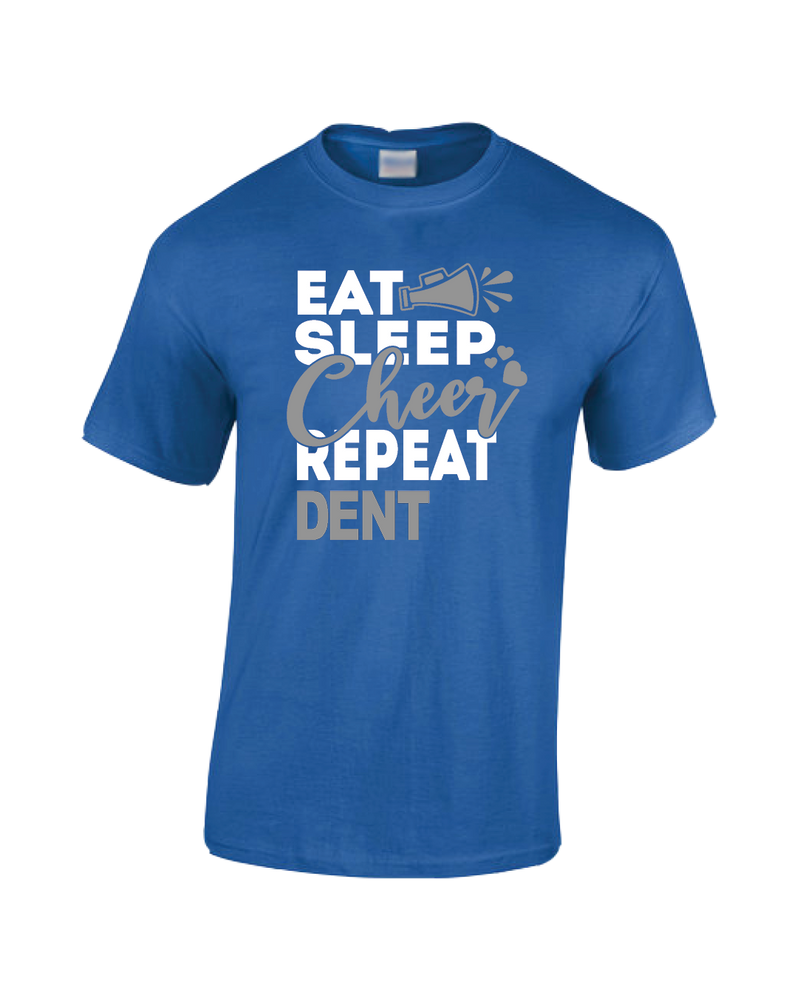 Dent Middle School Eat Sleep Cheer - Cotton T-Shirt