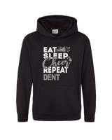 Dent Middle School Eat Sleep Cheer - Cotton Hoodie