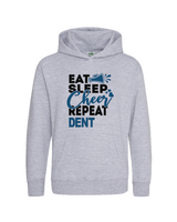 Dent Middle School Eat Sleep Cheer - Cotton Hoodie