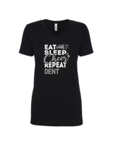 Dent Middle School Eat Sleep Cheer - Women’s V-Neck