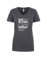 Dent Middle School Eat Sleep Cheer - Women’s V-Neck