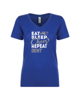 Dent Middle School Eat Sleep Cheer - Women’s V-Neck