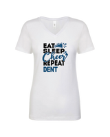 Dent Middle School Eat Sleep Cheer - Women’s V-Neck