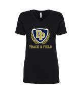Dos Pueblos HS Track Logo - Womens V-Neck