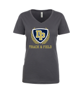 Dos Pueblos HS Track Logo - Womens V-Neck