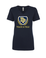 Dos Pueblos HS Track Logo - Womens V-Neck