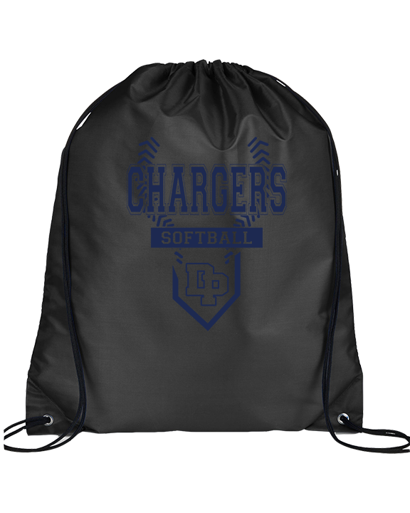Dos Pueblos HS Softball Logo 01 - Drawstring Bag