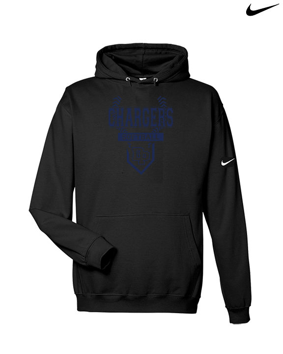 Dos Pueblos HS Softball Logo 01 - Nike Club Fleece Hoodie