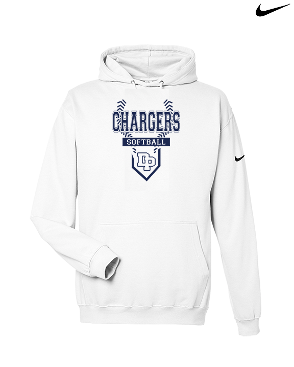 Dos Pueblos HS Softball Logo 01 - Nike Club Fleece Hoodie