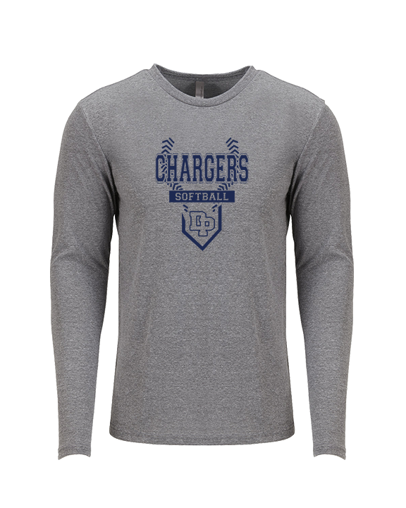 Dos Pueblos HS Softball Logo 01 - Tri-Blend Long Sleeve