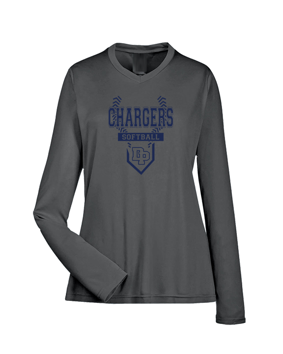 Dos Pueblos HS Softball Logo 01 - Womens Performance Longsleeve