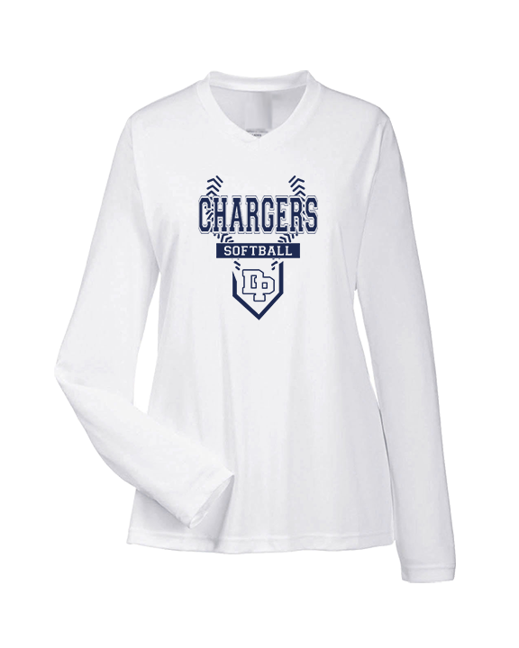 Dos Pueblos HS Softball Logo 01 - Womens Performance Longsleeve