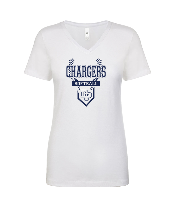 Dos Pueblos HS Softball Logo 01 - Womens Vneck