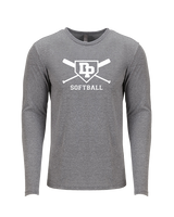 Dos Pueblos HS Softball Logo 02 - Tri-Blend Long Sleeve
