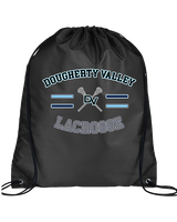 Dougherty Valley HS Boys Lacrosse Curve - Drawstring Bag