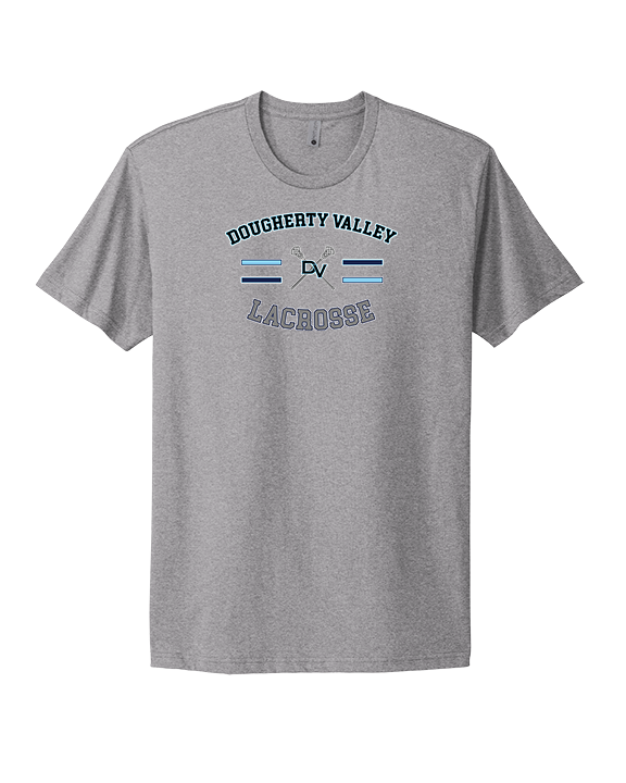 Dougherty Valley HS Boys Lacrosse Curve - Mens Select Cotton T-Shirt