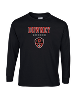 Downey HS Girls Soccer Block - Mens Basic Cotton Long Sleeve