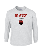 Downey HS Girls Soccer Block - Mens Basic Cotton Long Sleeve