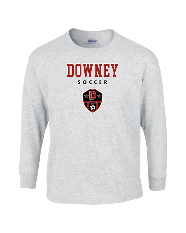Downey HS Girls Soccer Block - Mens Basic Cotton Long Sleeve