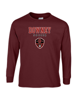Downey HS Girls Soccer Block - Mens Basic Cotton Long Sleeve