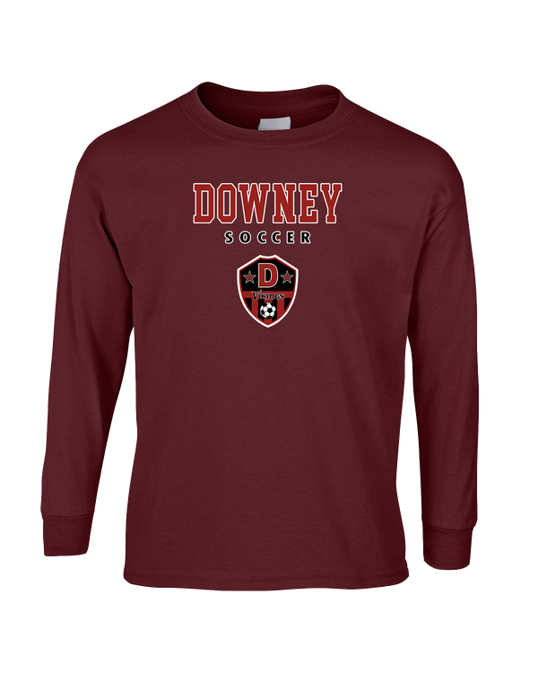 Downey HS Girls Soccer Block - Mens Basic Cotton Long Sleeve