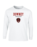 Downey HS Girls Soccer Block - Mens Basic Cotton Long Sleeve