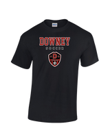Downey HS Girls Soccer Block - Cotton T-Shirt