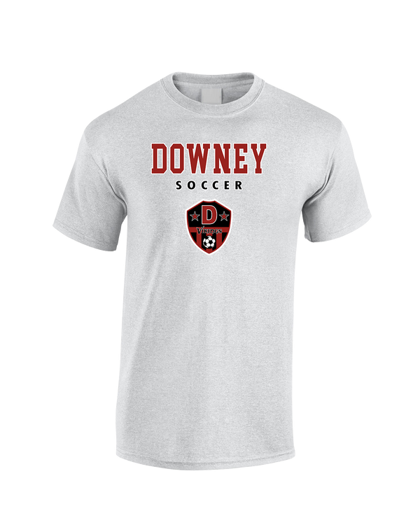 Downey HS Girls Soccer Block - Cotton T-Shirt