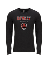 Downey HS Girls Soccer Block - Tri Blend Long Sleeve