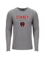 Downey HS Girls Soccer Block - Tri Blend Long Sleeve