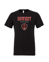 Downey HS Girls Soccer Block - Mens Tri Blend Shirt